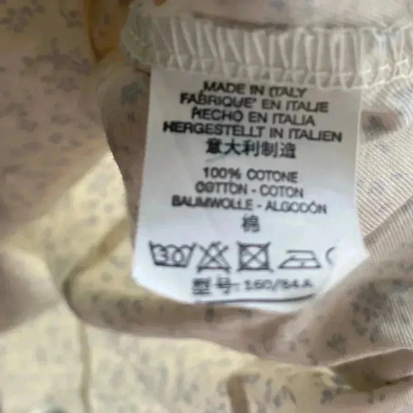 Brandy Melville Babydoll Dress Floral Mini Cotton Summer Tie Back Button Front - Picture 4 of 10